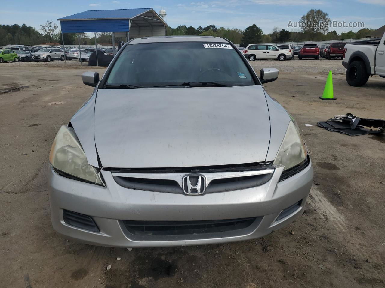 2007 Honda Accord Ex Silver vin: 1HGCM56707A051135