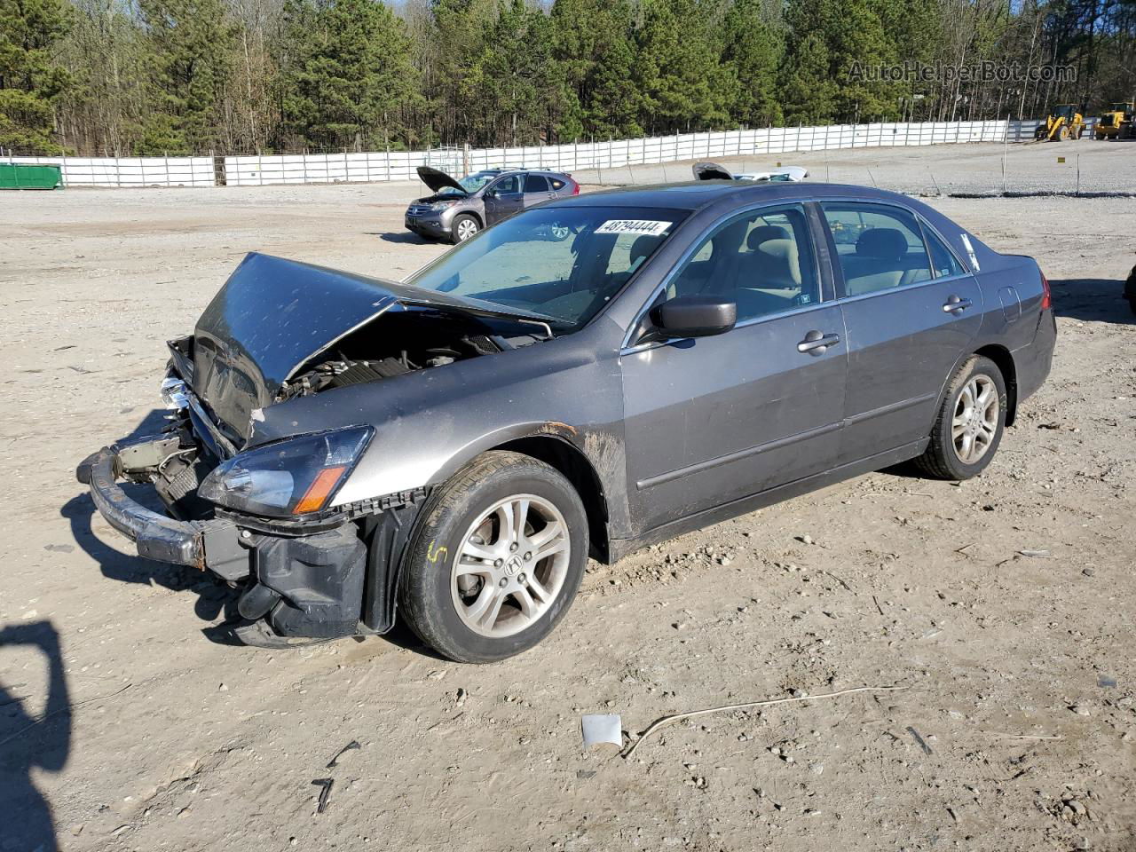 2007 Honda Accord Ex Серый vin: 1HGCM56707A100107