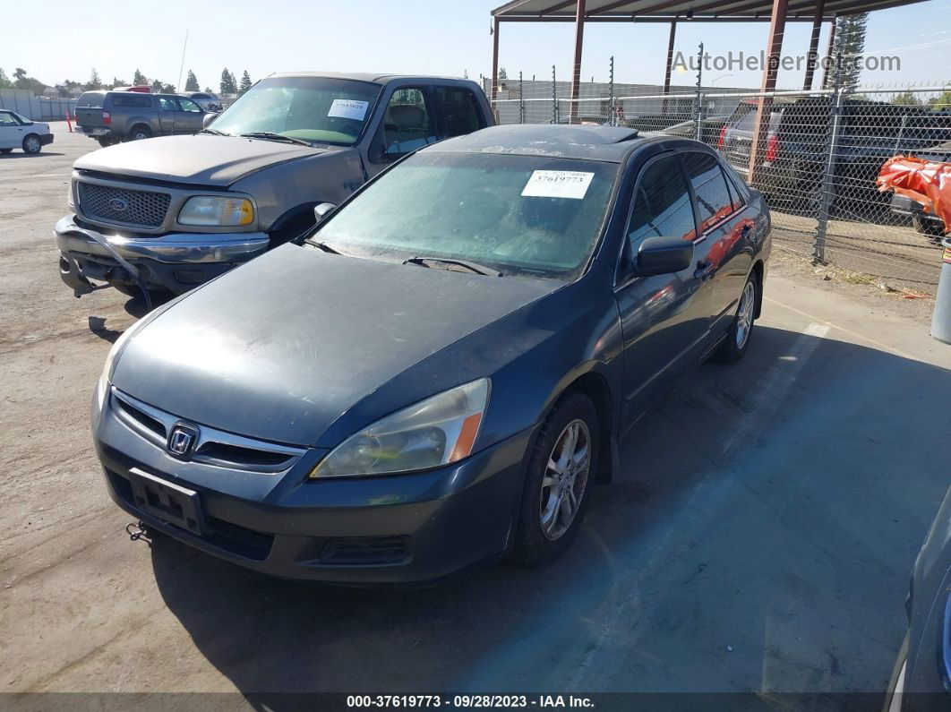 2007 Honda Accord Sdn Ex/ex-l Dark Blue vin: 1HGCM56707A156922