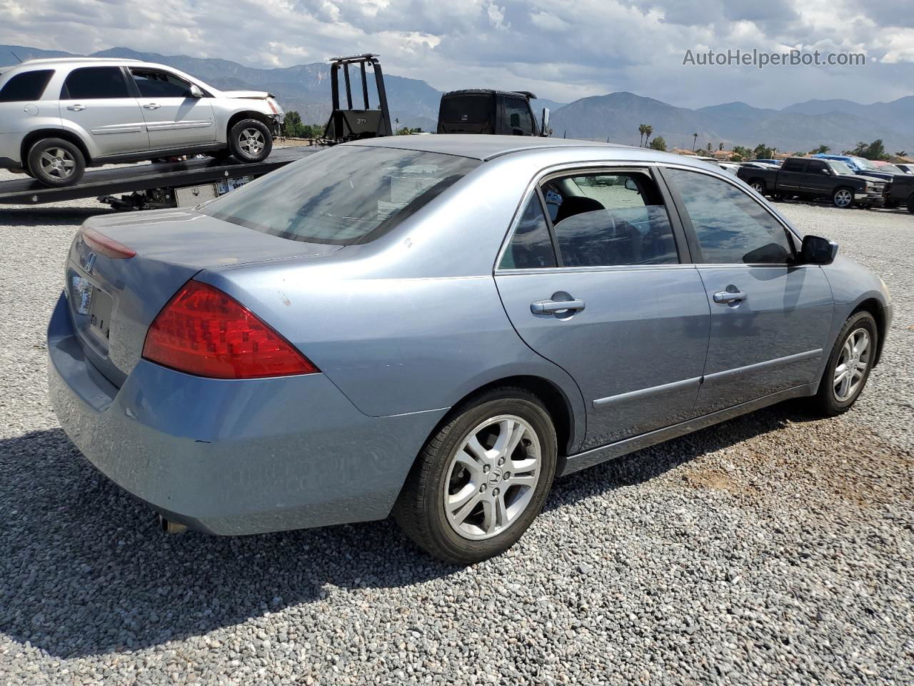 2007 Honda Accord Ex Blue vin: 1HGCM56717A037289