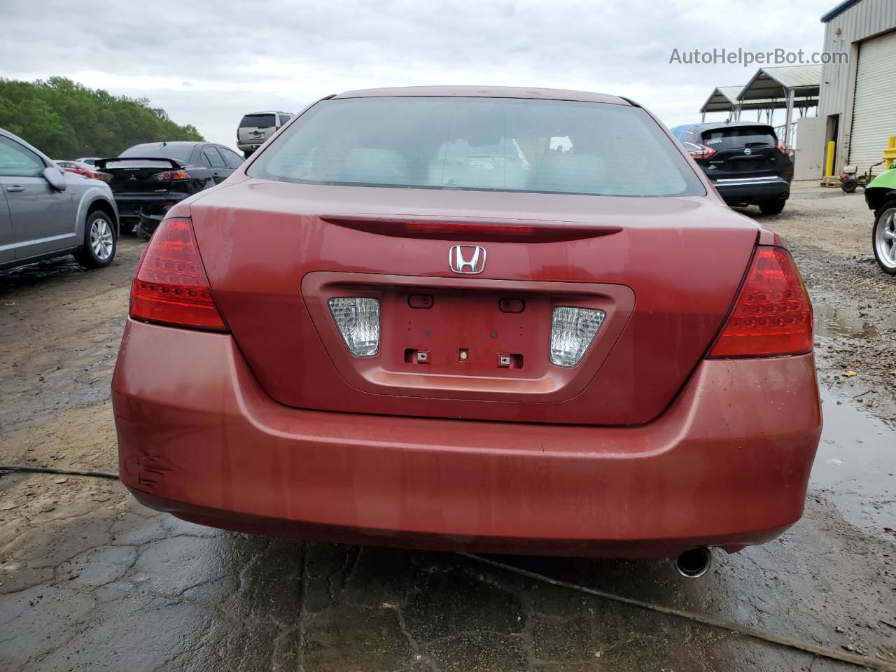 2007 Honda Accord Ex Maroon vin: 1HGCM56717A069465