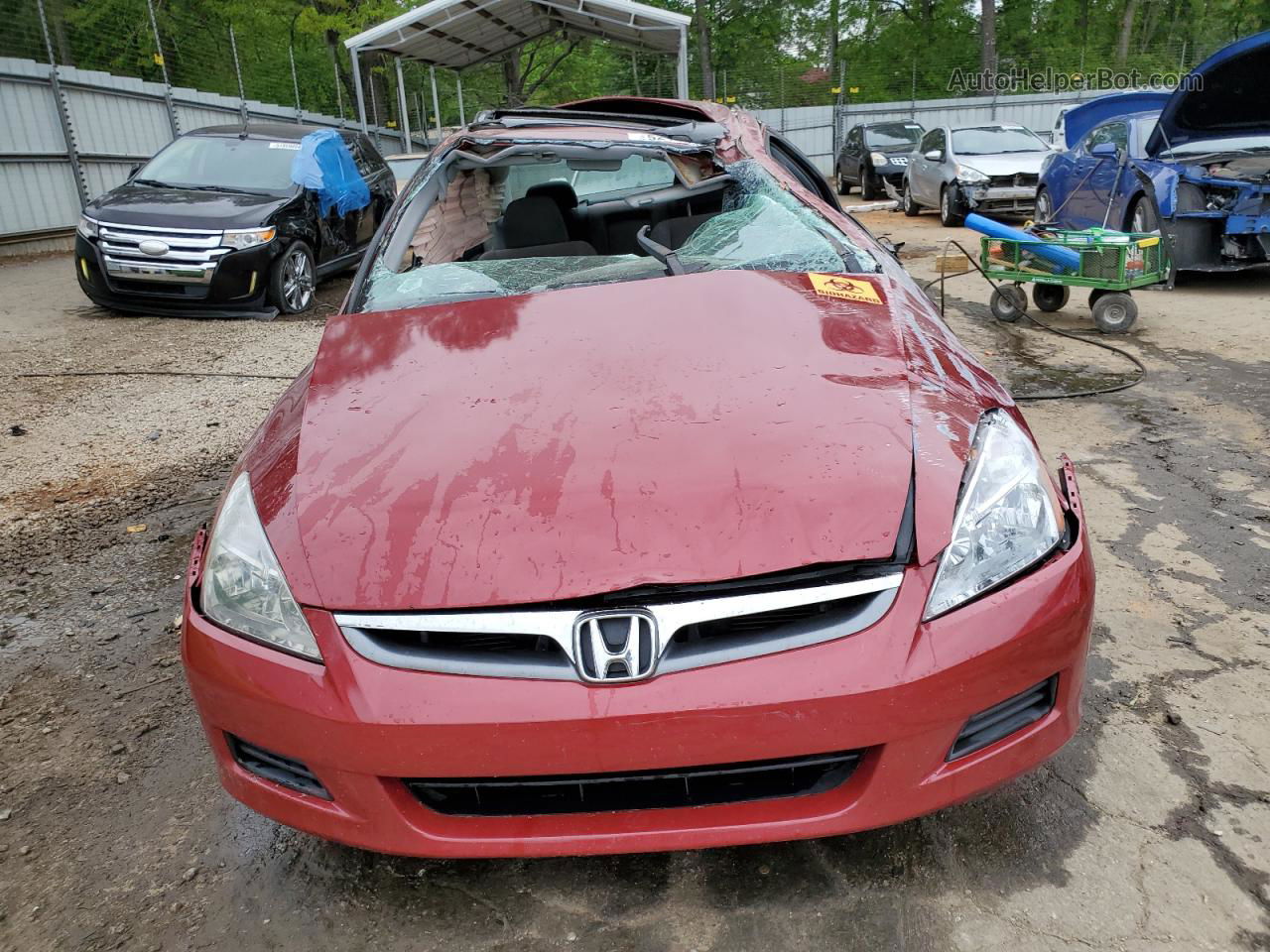 2007 Honda Accord Ex Темно-бордовый vin: 1HGCM56717A069465