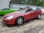 2007 Honda Accord Ex Maroon vin: 1HGCM56717A069465