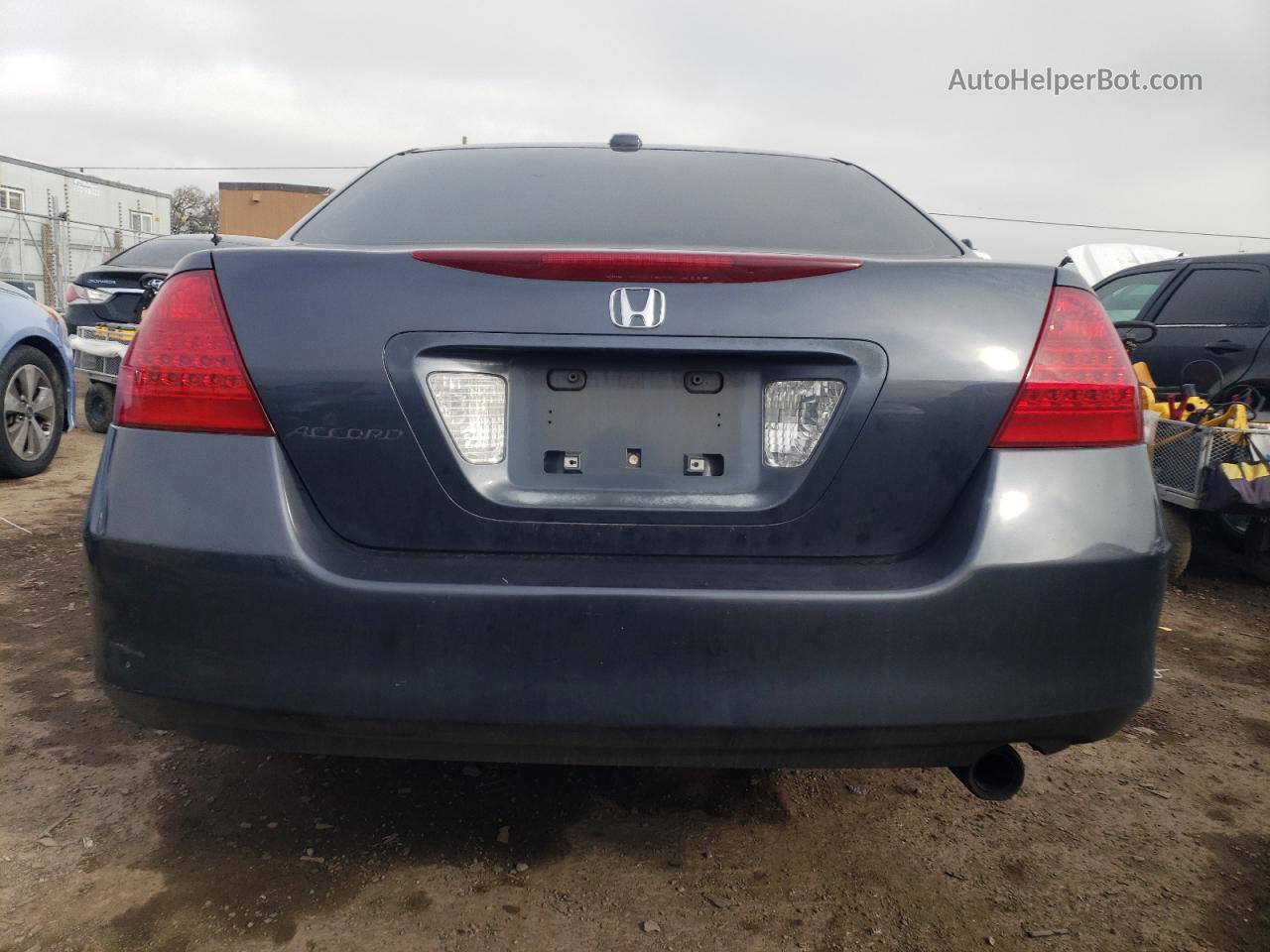 2007 Honda Accord Ex Blue vin: 1HGCM56717A089425