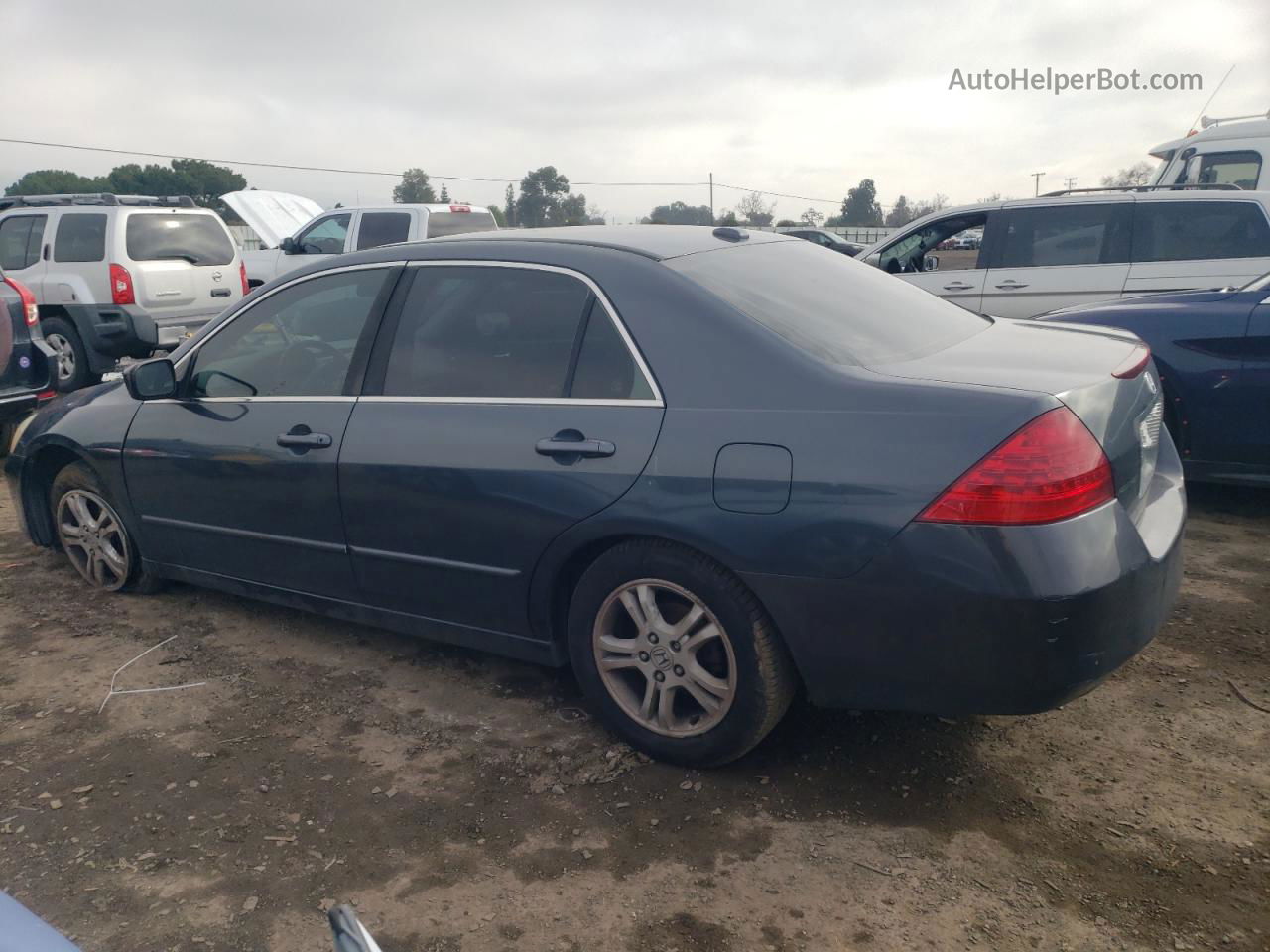 2007 Honda Accord Ex Blue vin: 1HGCM56717A089425