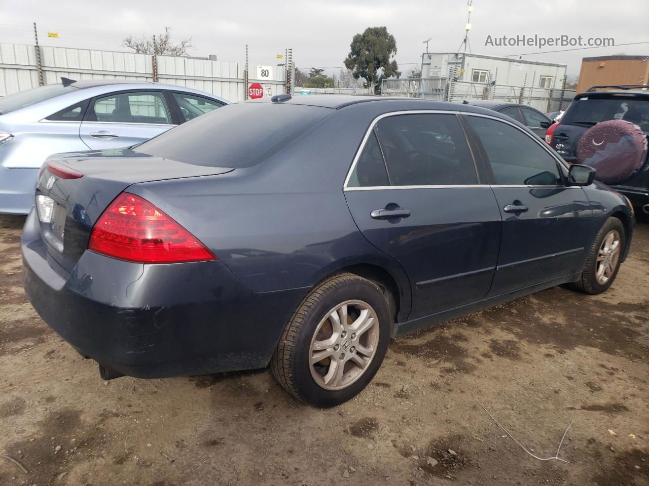 2007 Honda Accord Ex Blue vin: 1HGCM56717A089425