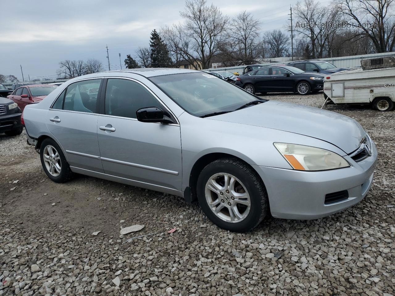 2007 Honda Accord Ex Серебряный vin: 1HGCM56717A200166