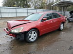 2007 Honda Accord Ex Красный vin: 1HGCM56727A109343