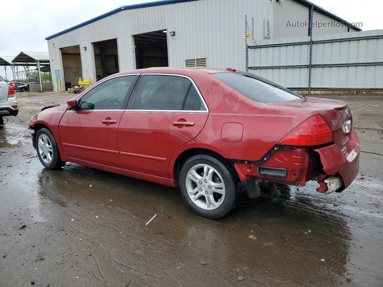 2007 Honda Accord Ex Красный vin: 1HGCM56727A109343