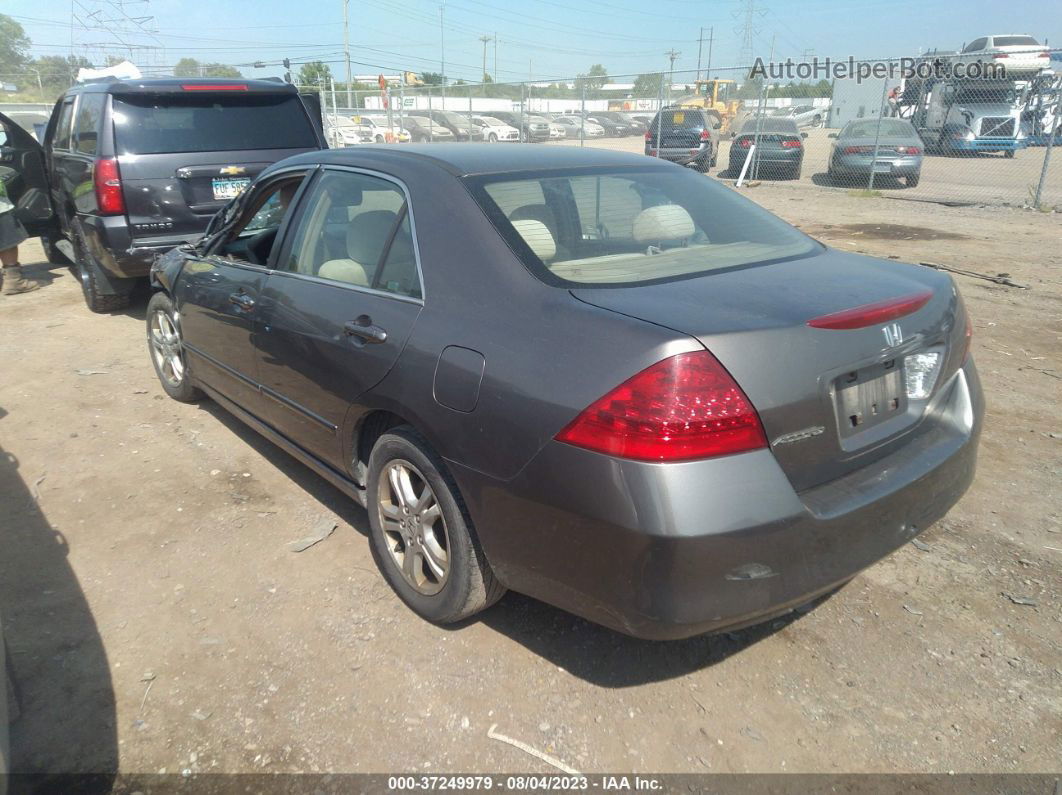 2007 Honda Accord Sdn Ex/ex-l Gray vin: 1HGCM56737A205014