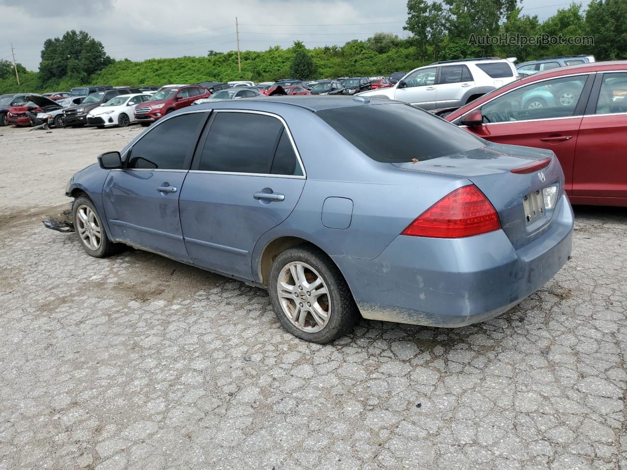 2007 Honda Accord Ex Синий vin: 1HGCM56747A084297