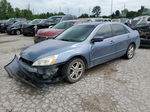 2007 Honda Accord Ex Синий vin: 1HGCM56747A084297