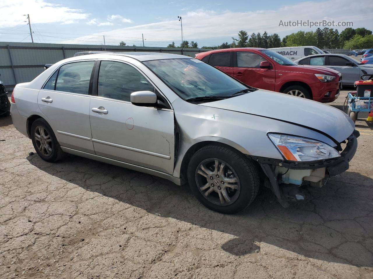 2007 Honda Accord Ex Silver vin: 1HGCM56747A100952