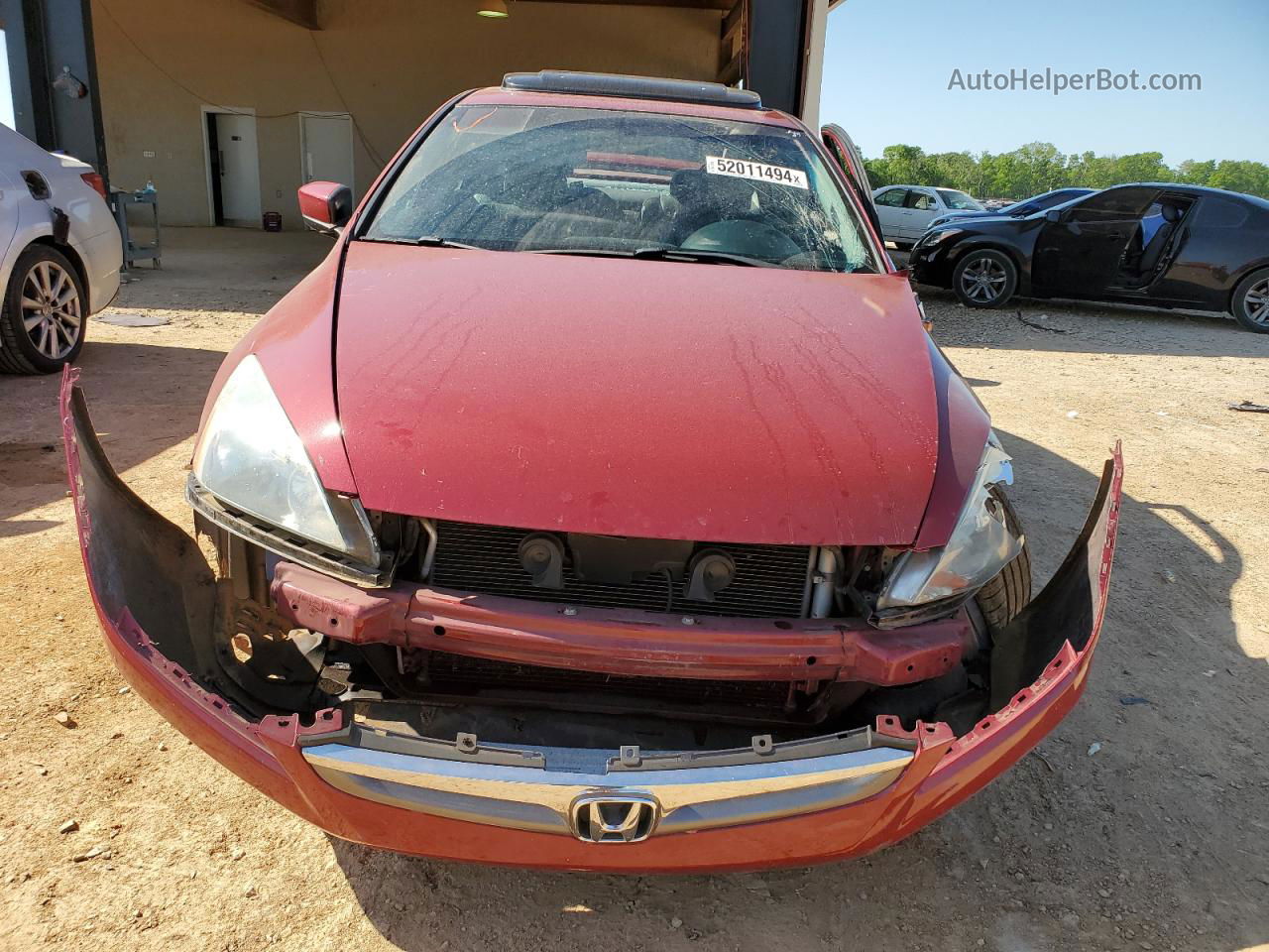 2007 Honda Accord Ex Red vin: 1HGCM56747A169771