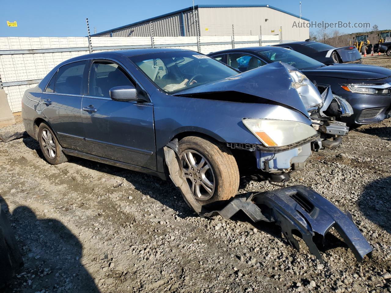 2007 Honda Accord Ex Blue vin: 1HGCM56757A008779