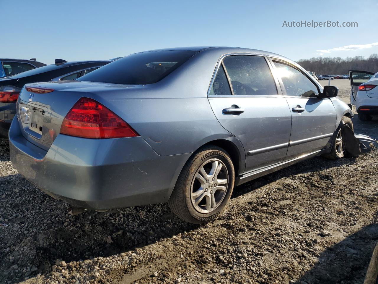 2007 Honda Accord Ex Blue vin: 1HGCM56757A008779