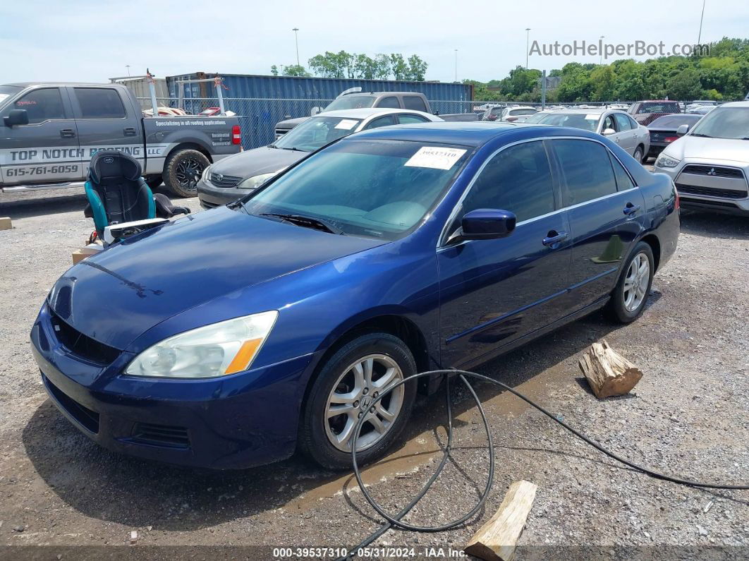 2007 Honda Accord 2.4 Ex Blue vin: 1HGCM56757A070005