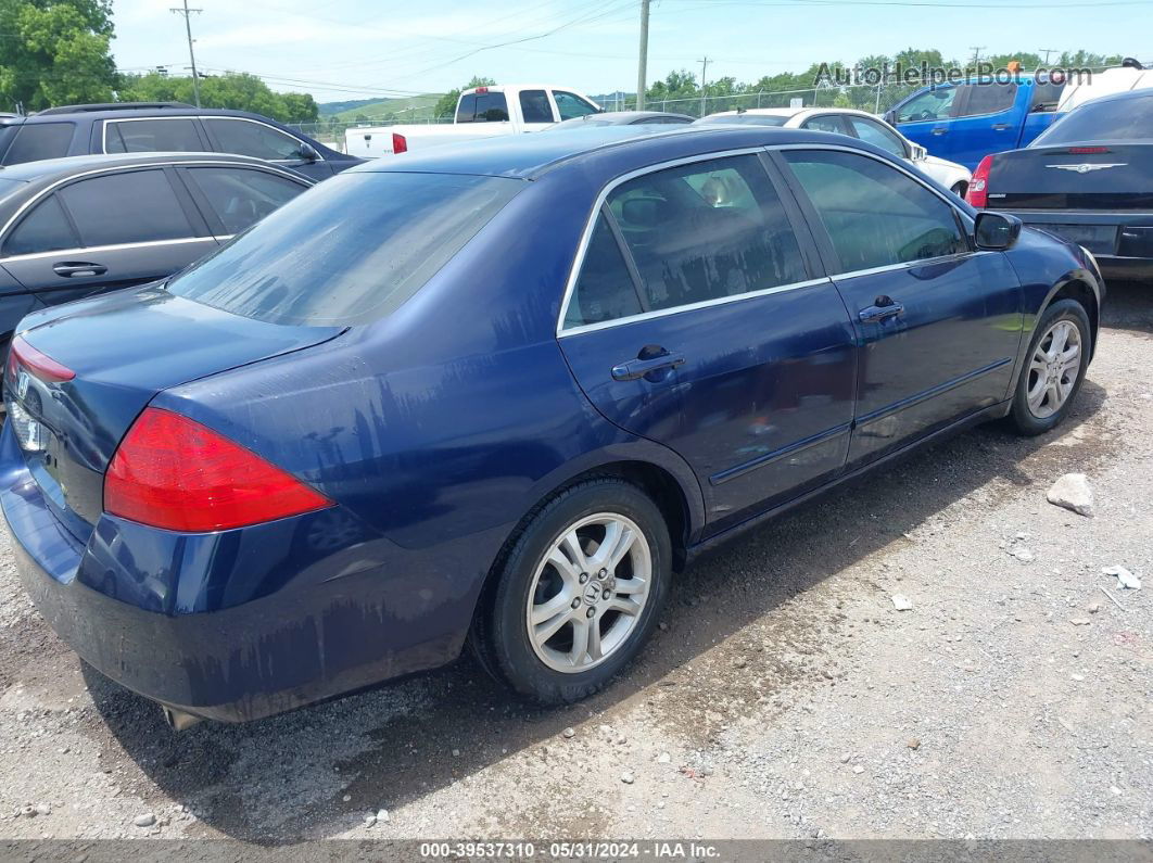 2007 Honda Accord 2.4 Ex Blue vin: 1HGCM56757A070005