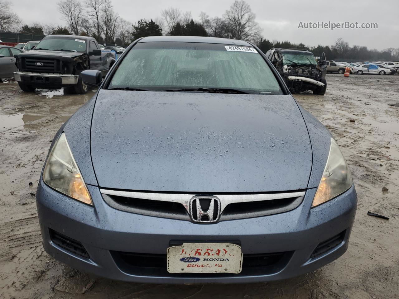 2007 Honda Accord Ex Blue vin: 1HGCM56767A181646