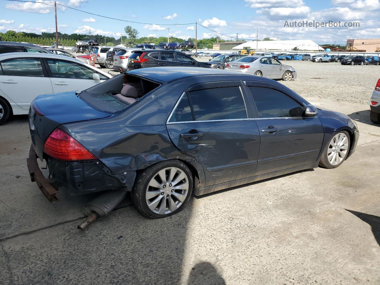 2007 Honda Accord Ex Gray vin: 1HGCM56777A141348