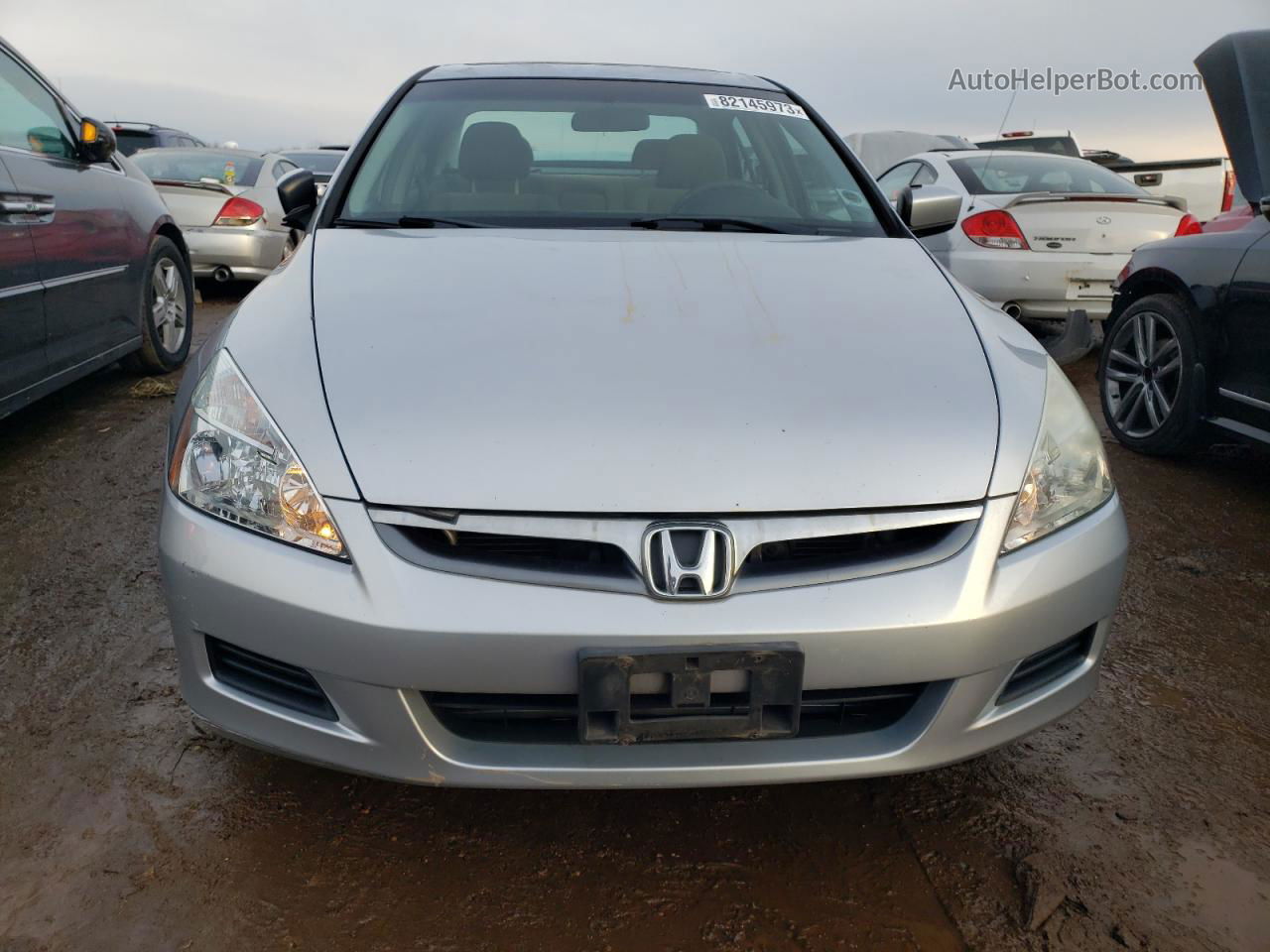 2007 Honda Accord Ex Silver vin: 1HGCM56777A223130