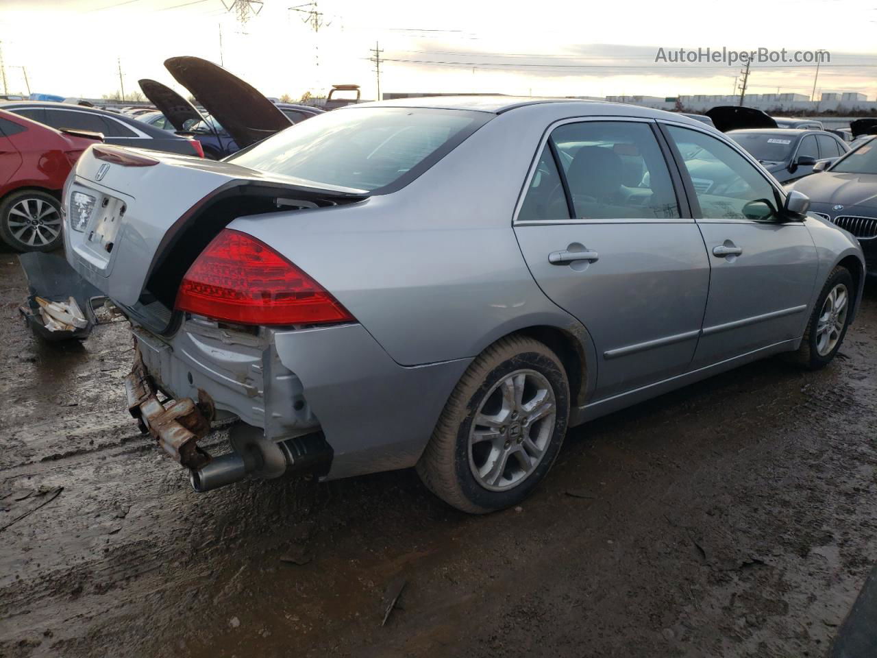 2007 Honda Accord Ex Серебряный vin: 1HGCM56777A223130