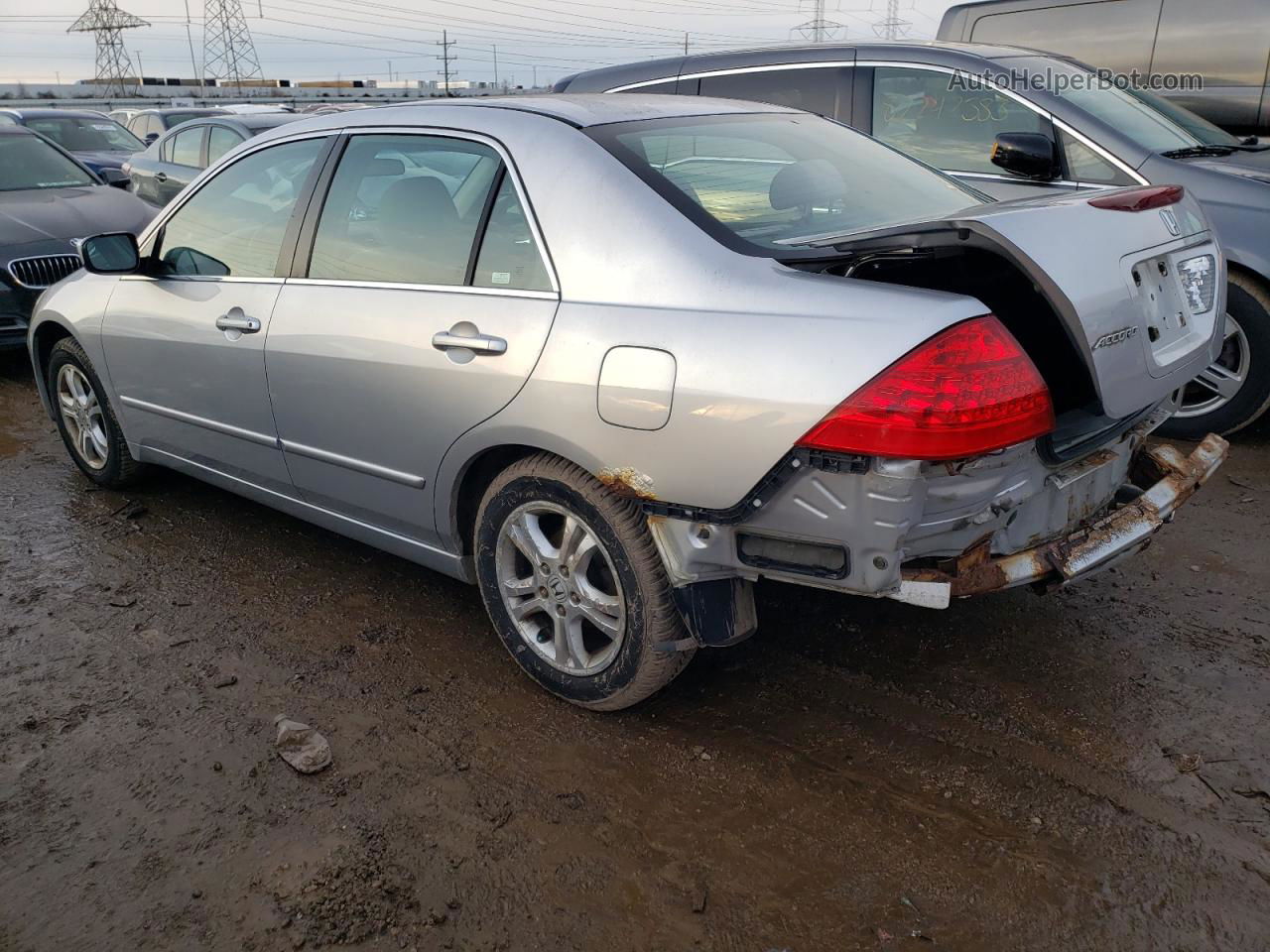 2007 Honda Accord Ex Серебряный vin: 1HGCM56777A223130