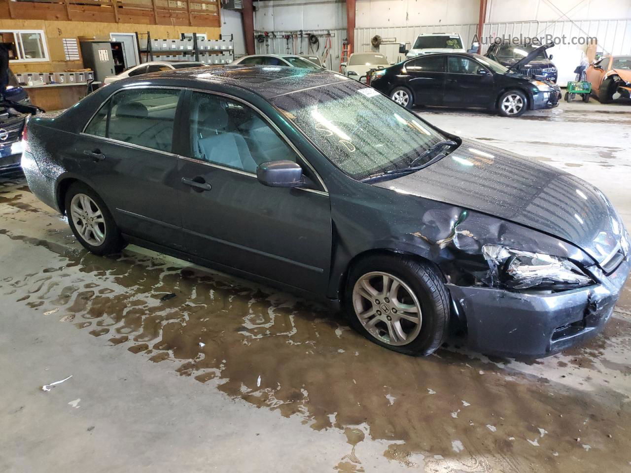 2007 Honda Accord Ex Gray vin: 1HGCM56777A228487