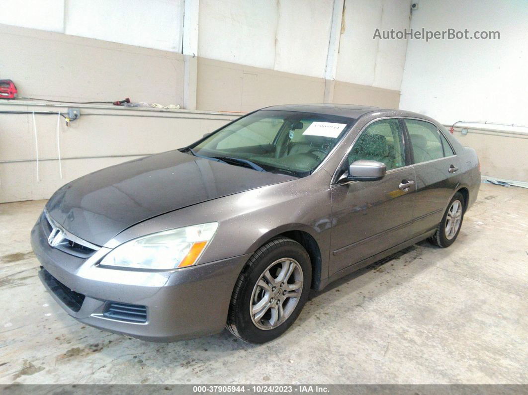 2007 Honda Accord 2.4 Ex Gray vin: 1HGCM56787A074209