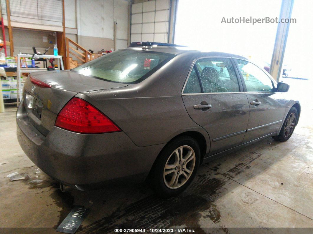 2007 Honda Accord 2.4 Ex Gray vin: 1HGCM56787A074209