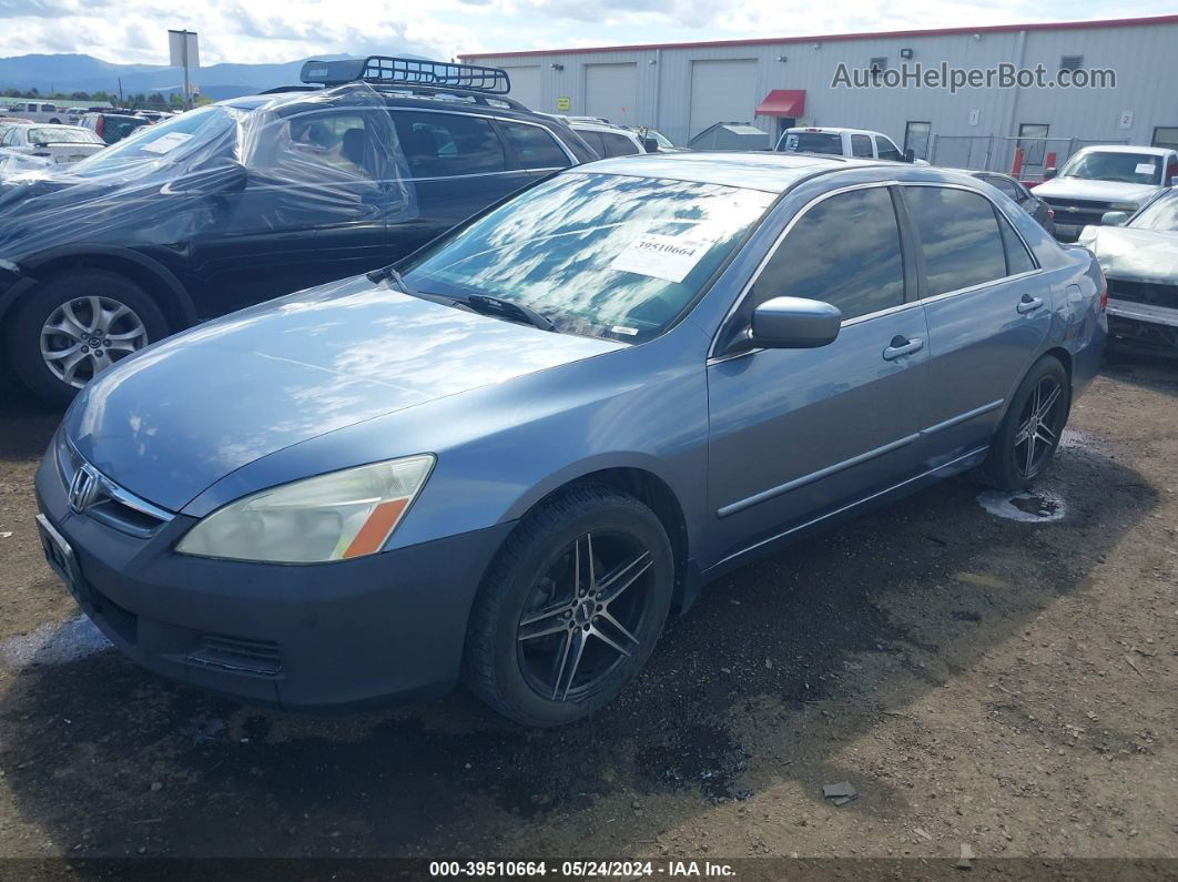 2007 Honda Accord 2.4 Ex Blue vin: 1HGCM56797A203610