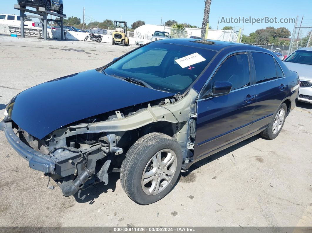 2007 Honda Accord 2.4 Ex Синий vin: 1HGCM56797A205356