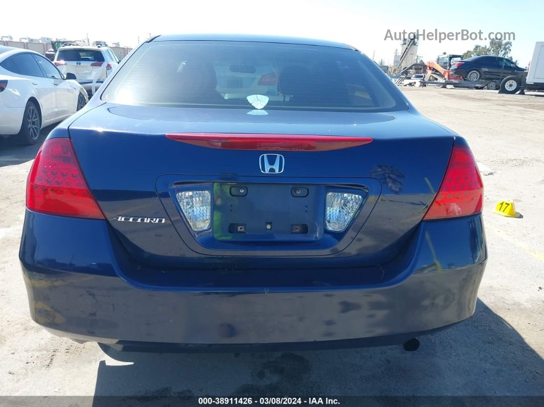 2007 Honda Accord 2.4 Ex Blue vin: 1HGCM56797A205356