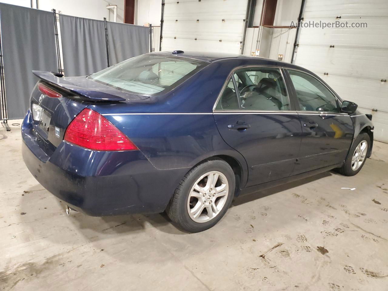 2007 Honda Accord Ex Blue vin: 1HGCM567X7A040787