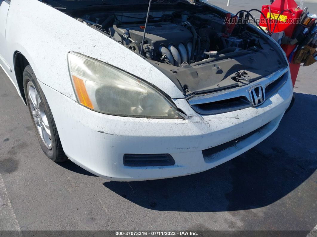 2007 Honda Accord Sdn Ex/ex-l White vin: 1HGCM567X7A049537