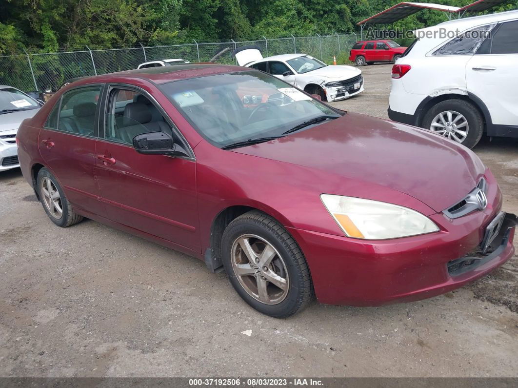 2005 Honda Accord Sdn Ex-l Burgundy vin: 1HGCM56805A123828