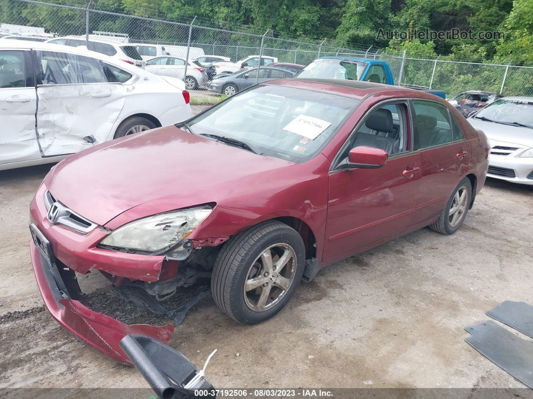 2005 Honda Accord Sdn Ex-l Burgundy vin: 1HGCM56805A123828