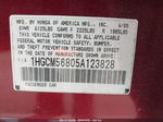 2005 Honda Accord Sdn Ex-l Burgundy vin: 1HGCM56805A123828