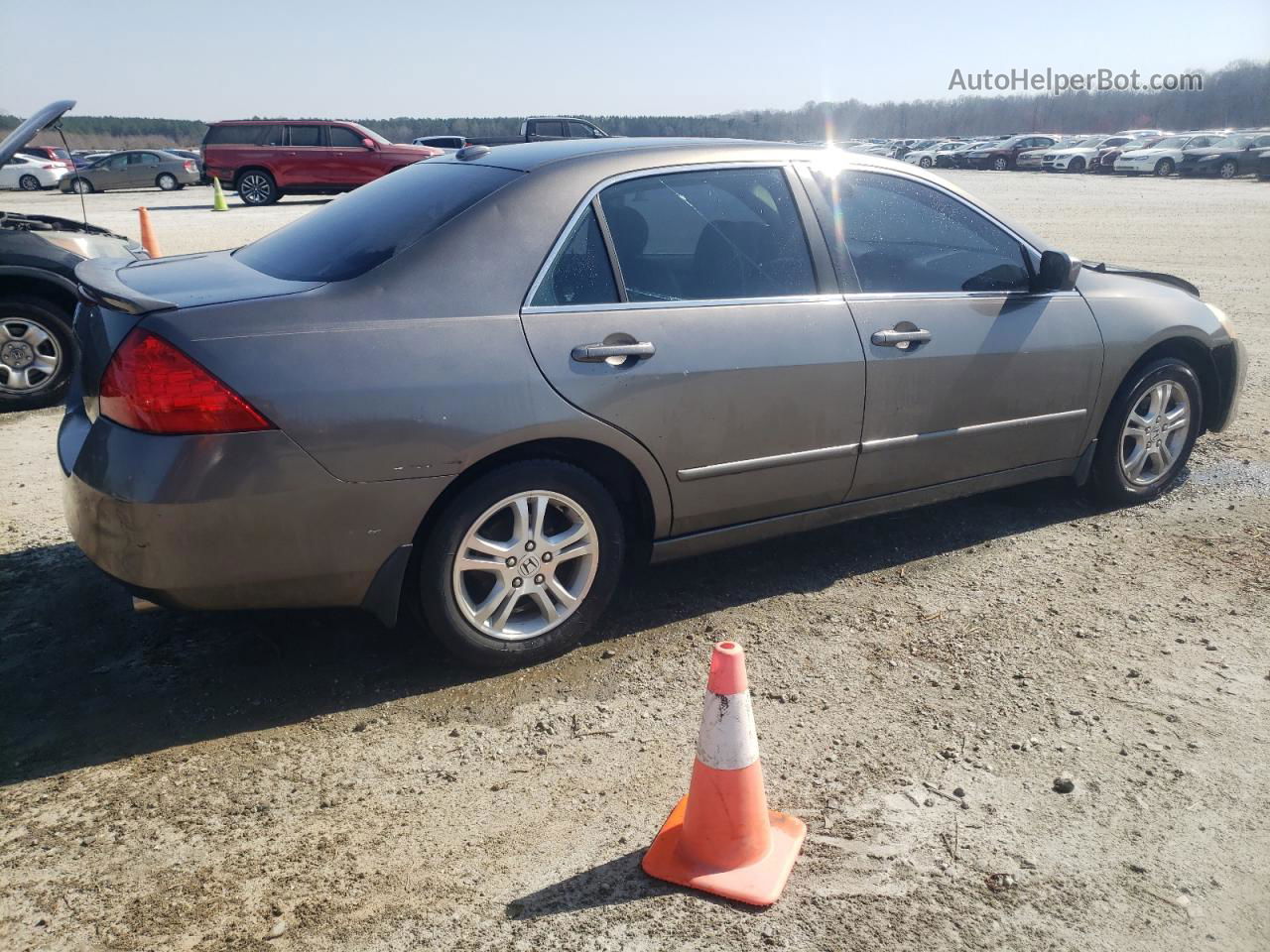 2007 Honda Accord Ex Gray vin: 1HGCM56807A048681