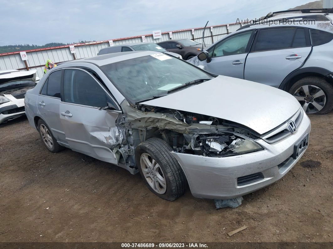 2007 Honda Accord Sdn Ex-l Silver vin: 1HGCM56807A114923