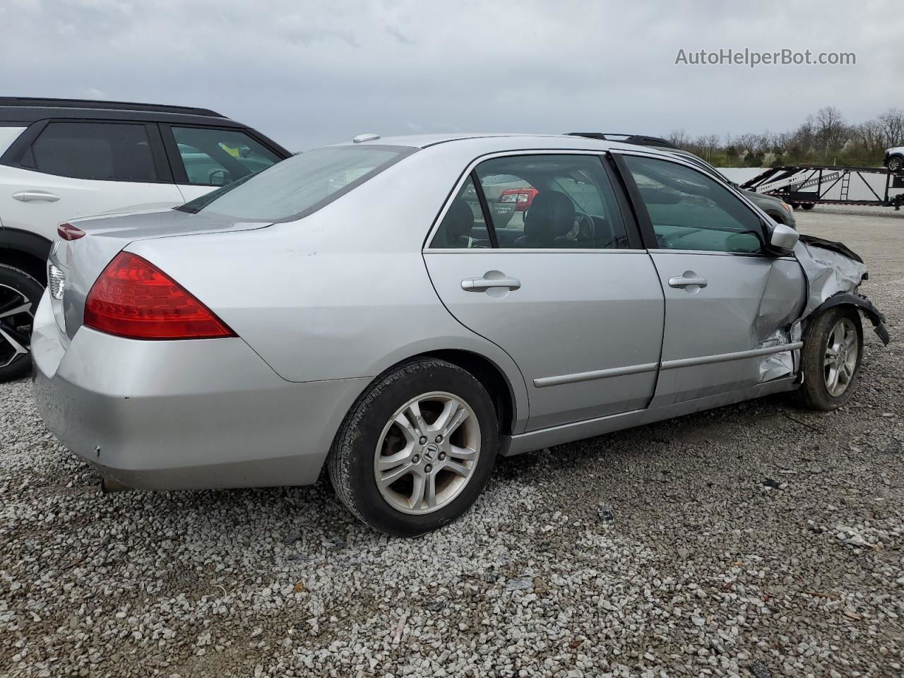 2007 Honda Accord Ex Серебряный vin: 1HGCM56817A037169