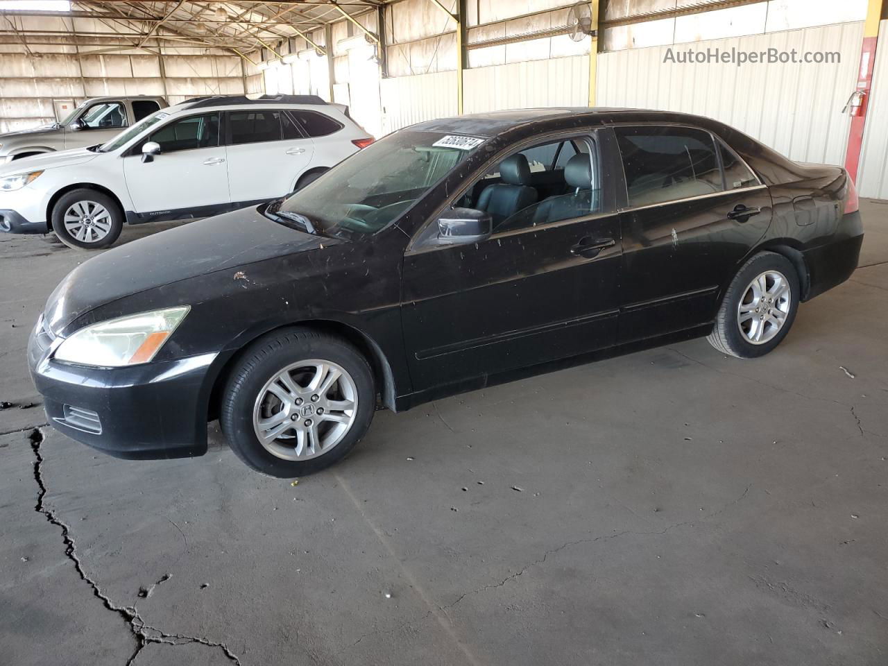 2007 Honda Accord Ex Black vin: 1HGCM56817A122481