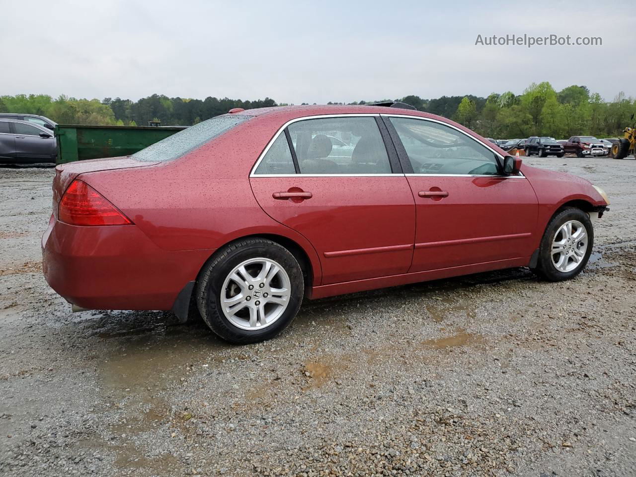 2007 Honda Accord Ex Red vin: 1HGCM56817A146683