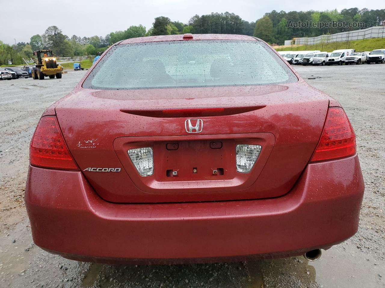 2007 Honda Accord Ex Red vin: 1HGCM56817A146683