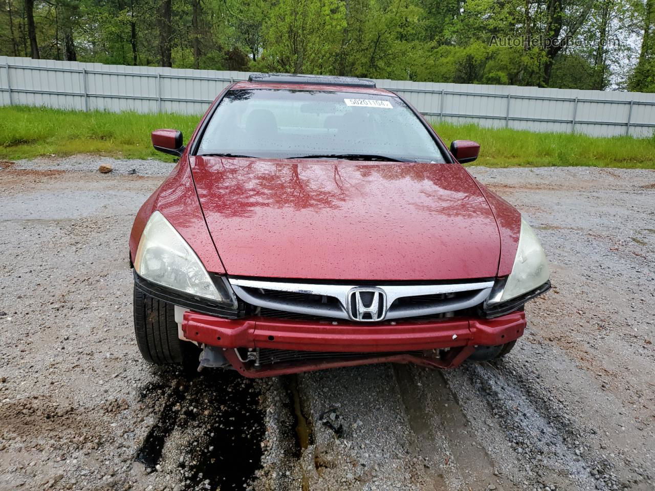 2007 Honda Accord Ex Red vin: 1HGCM56817A146683