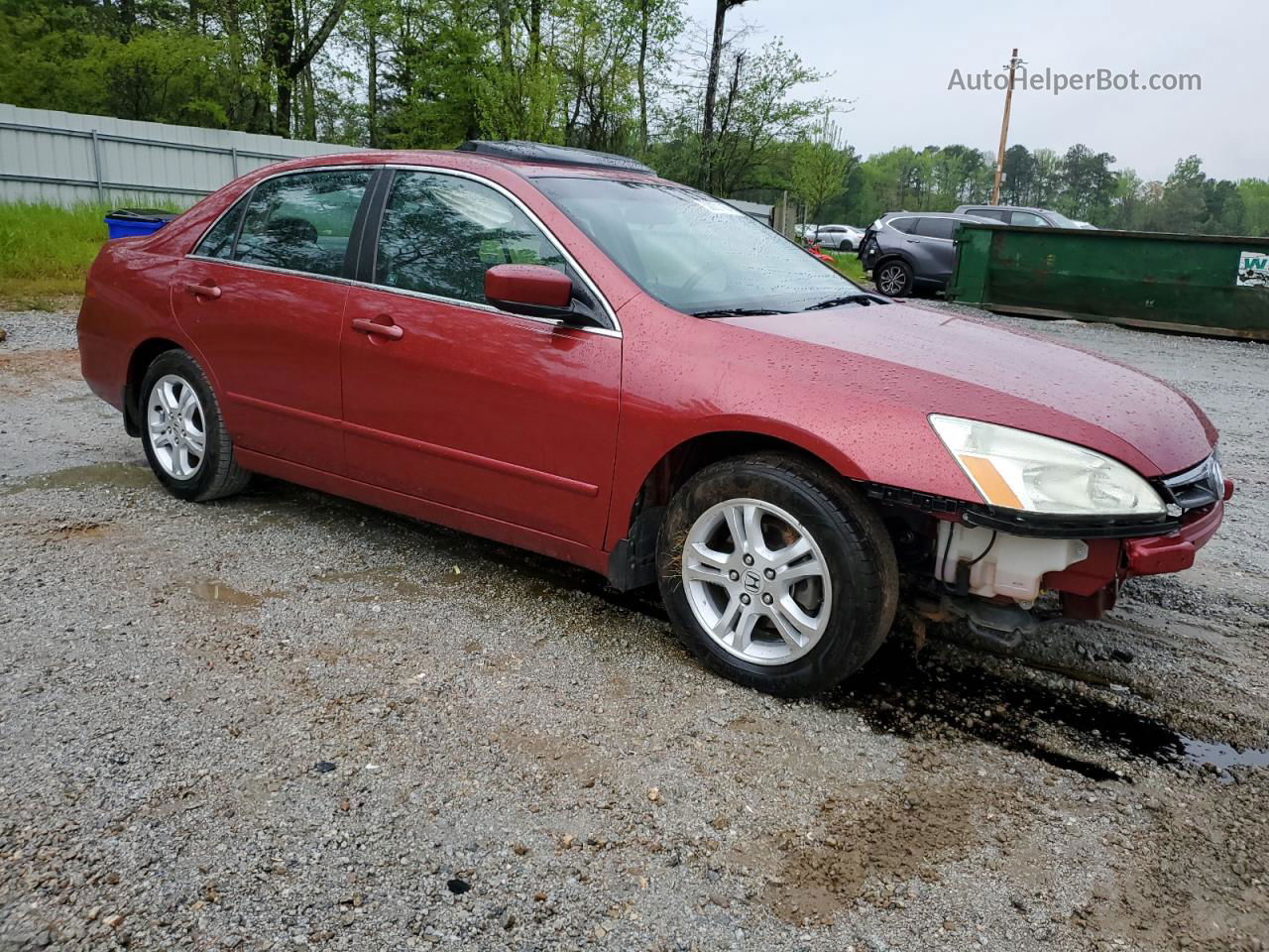 2007 Honda Accord Ex Red vin: 1HGCM56817A146683