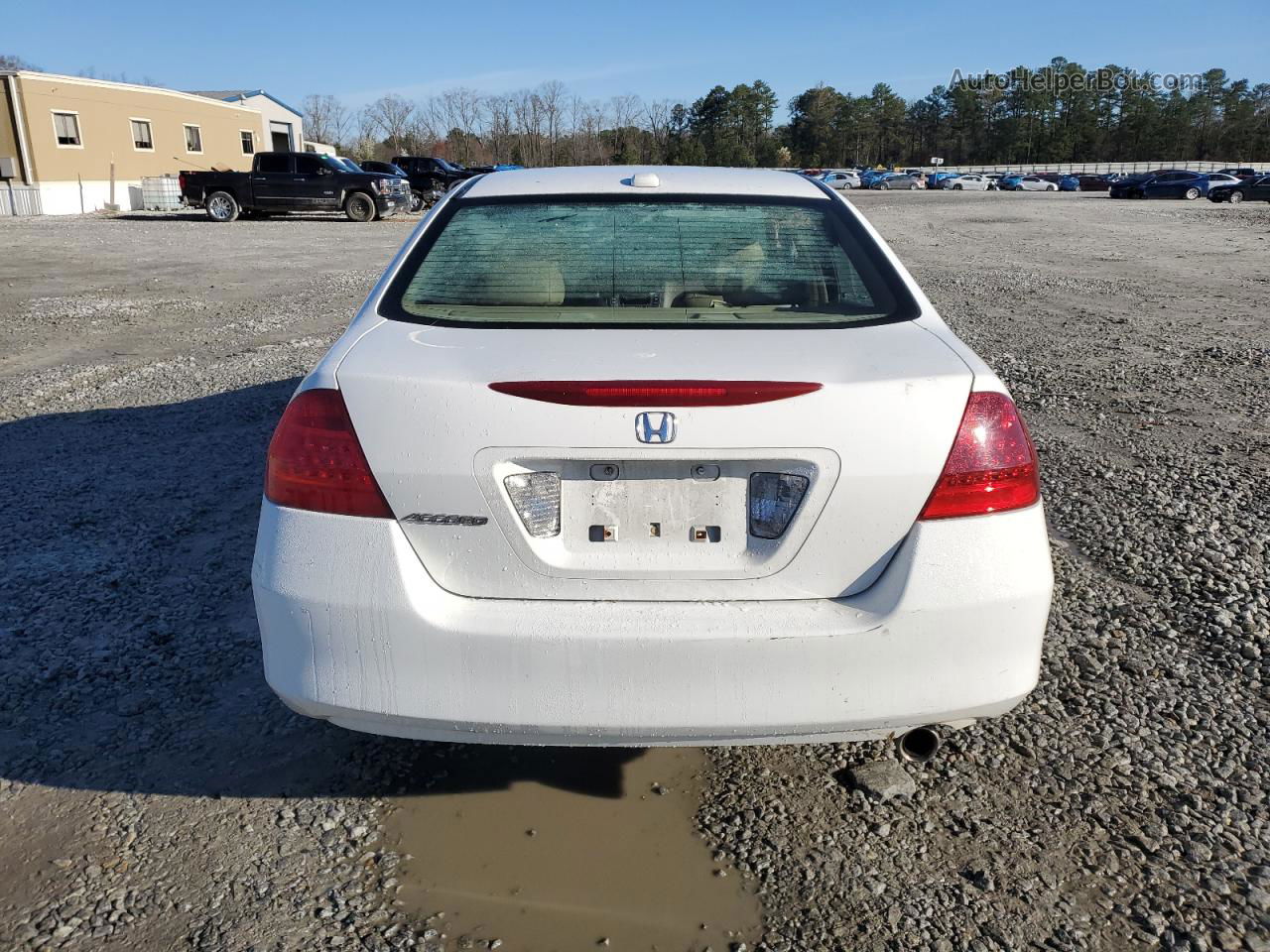 2007 Honda Accord Ex White vin: 1HGCM56827A021126