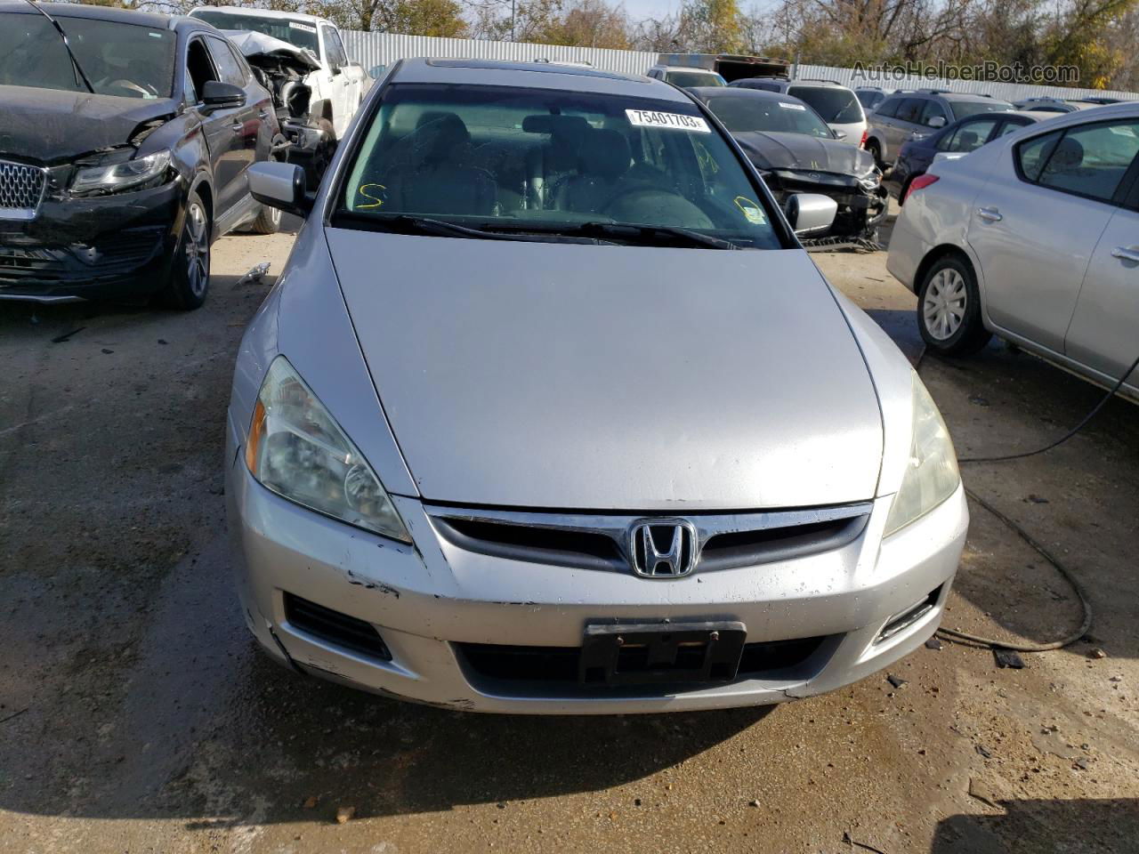 2007 Honda Accord Ex Серебряный vin: 1HGCM56827A212366