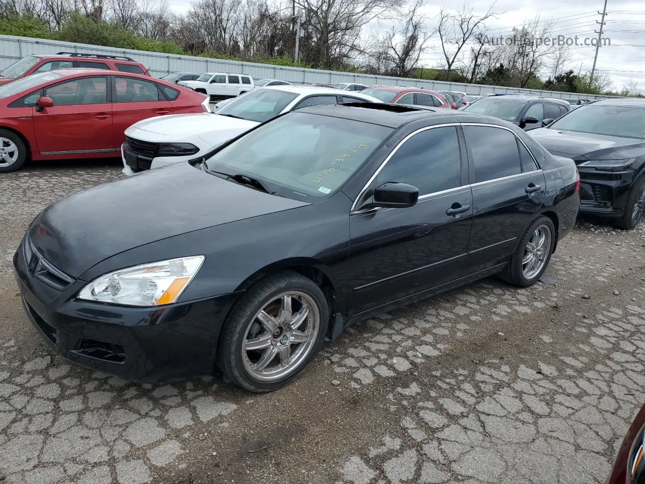 2007 Honda Accord Ex Black vin: 1HGCM56837A061537