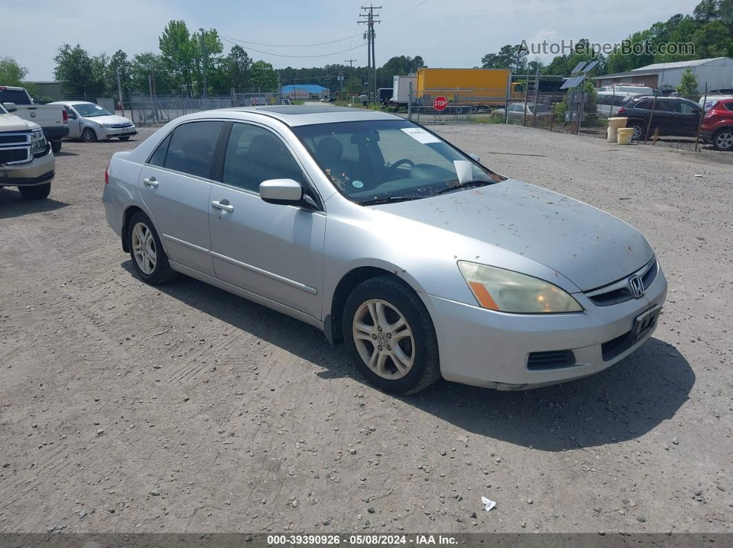 2007 Honda Accord 2.4 Ex Silver vin: 1HGCM56837A080735